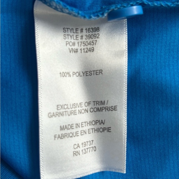 Kelloggs Cereal Men Medium M Olympic Blue Dri-Wick Poly Knit Polo Logo Shirt NWT - Picture 5 of 5